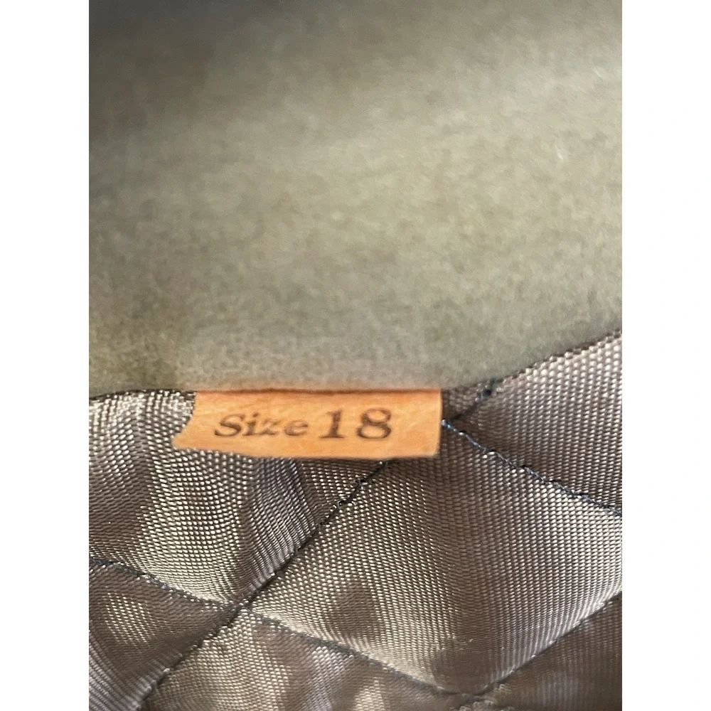 Vintage 60s-70s Womens 18 Coat Mod Tan Faux‎ Suede Peter Pan Collar A-Line USA